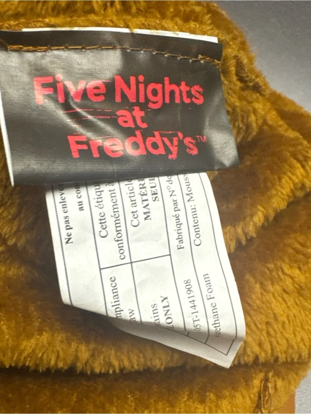 Five Nights at Freddy's Teen Standard Freddy Fazbear Costume: Top, Mask, Mitts